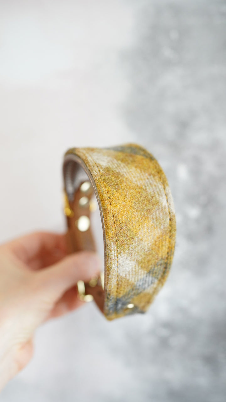 Hazel - Tapered Luxe Collar - Pure Wool Tweed
