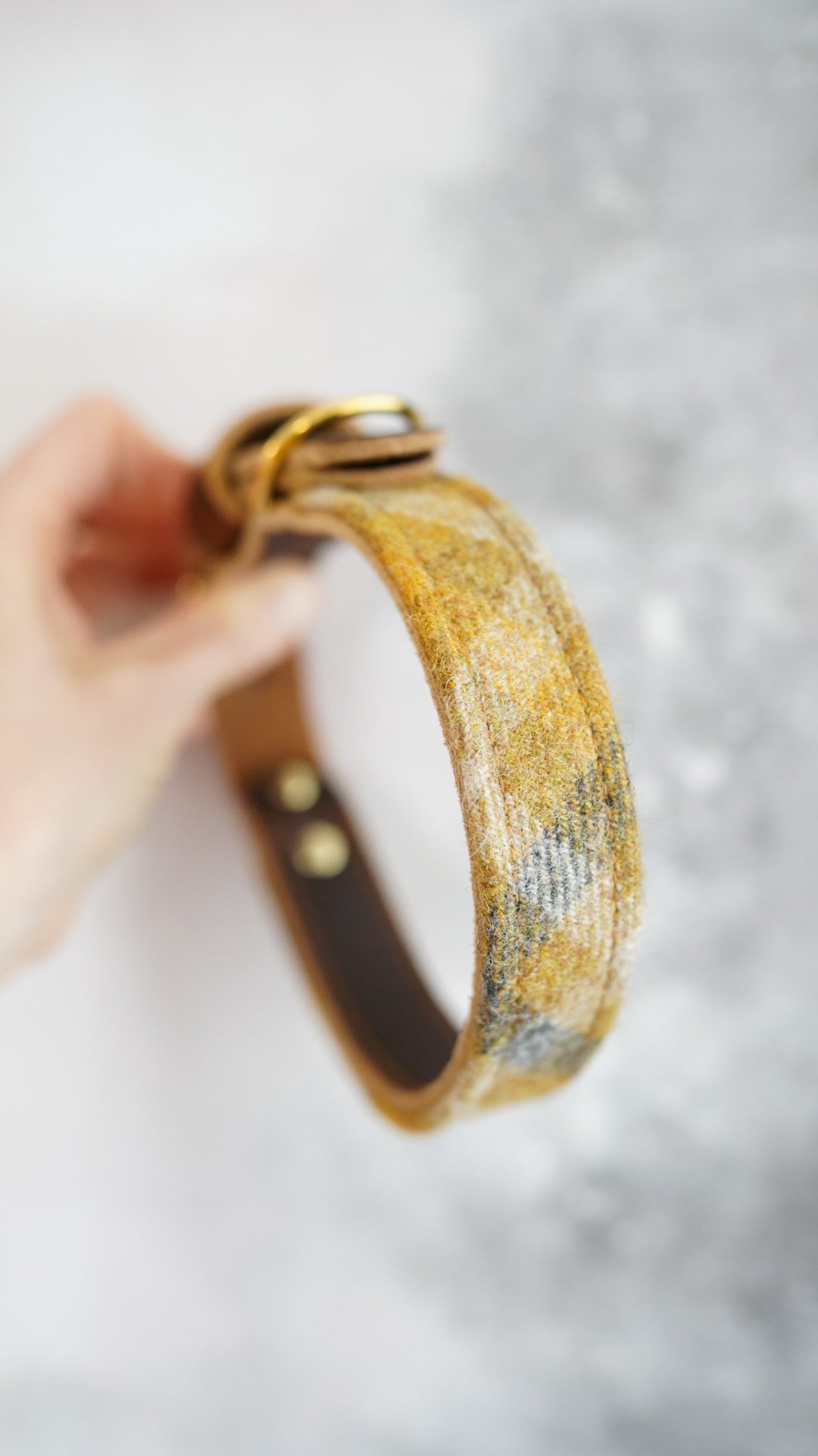 Hazel - Luxury Buckle Collar - Pure Wool Tweed