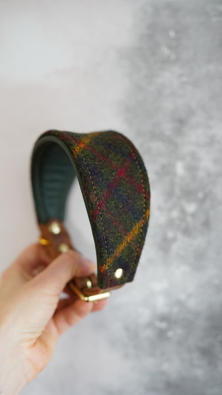 Fir - Tapered Luxe Collar - Pure Wool Tweed