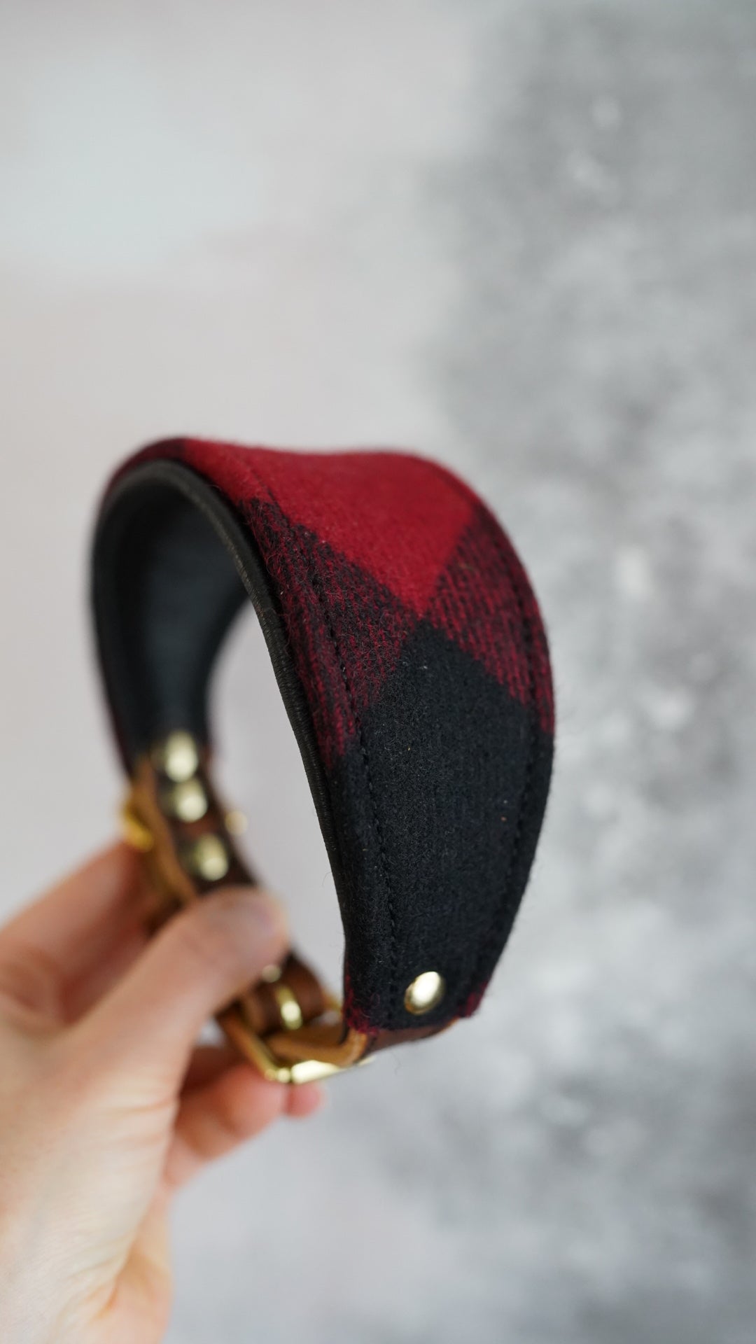 Red Maple - Tapered Luxe Collar - Pure Wool Tweed