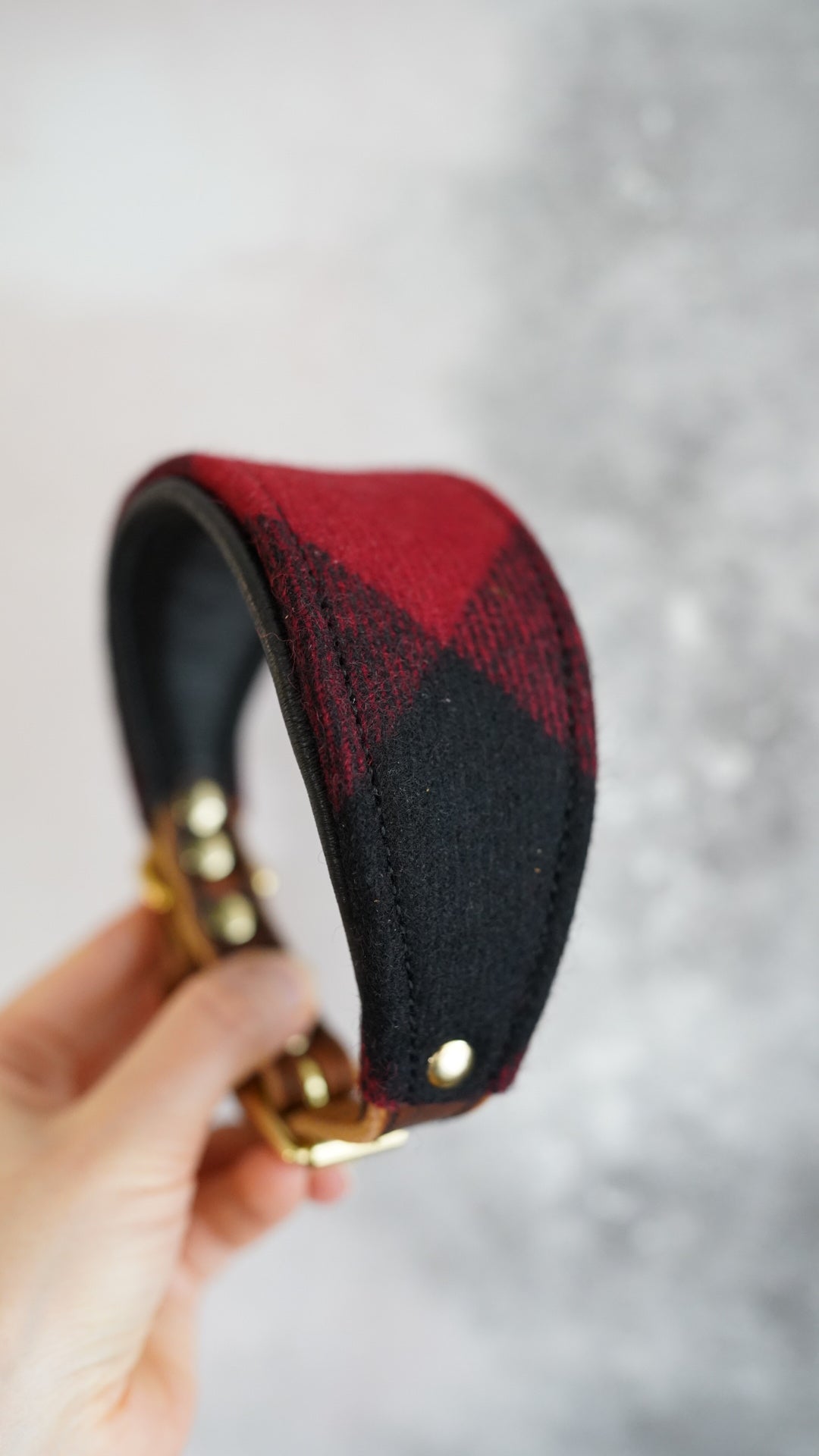 Red Maple - Tapered Luxe Collar - Pure Wool Tweed