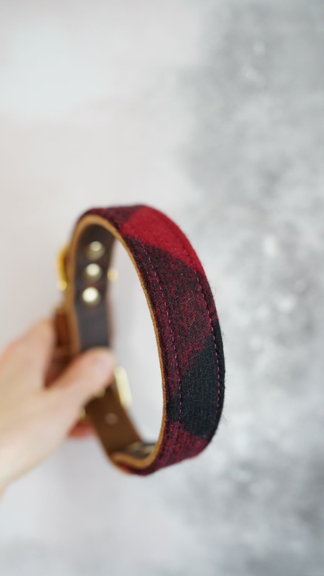 Rowan - Luxury Buckle Collar - Pure Wool Tweed