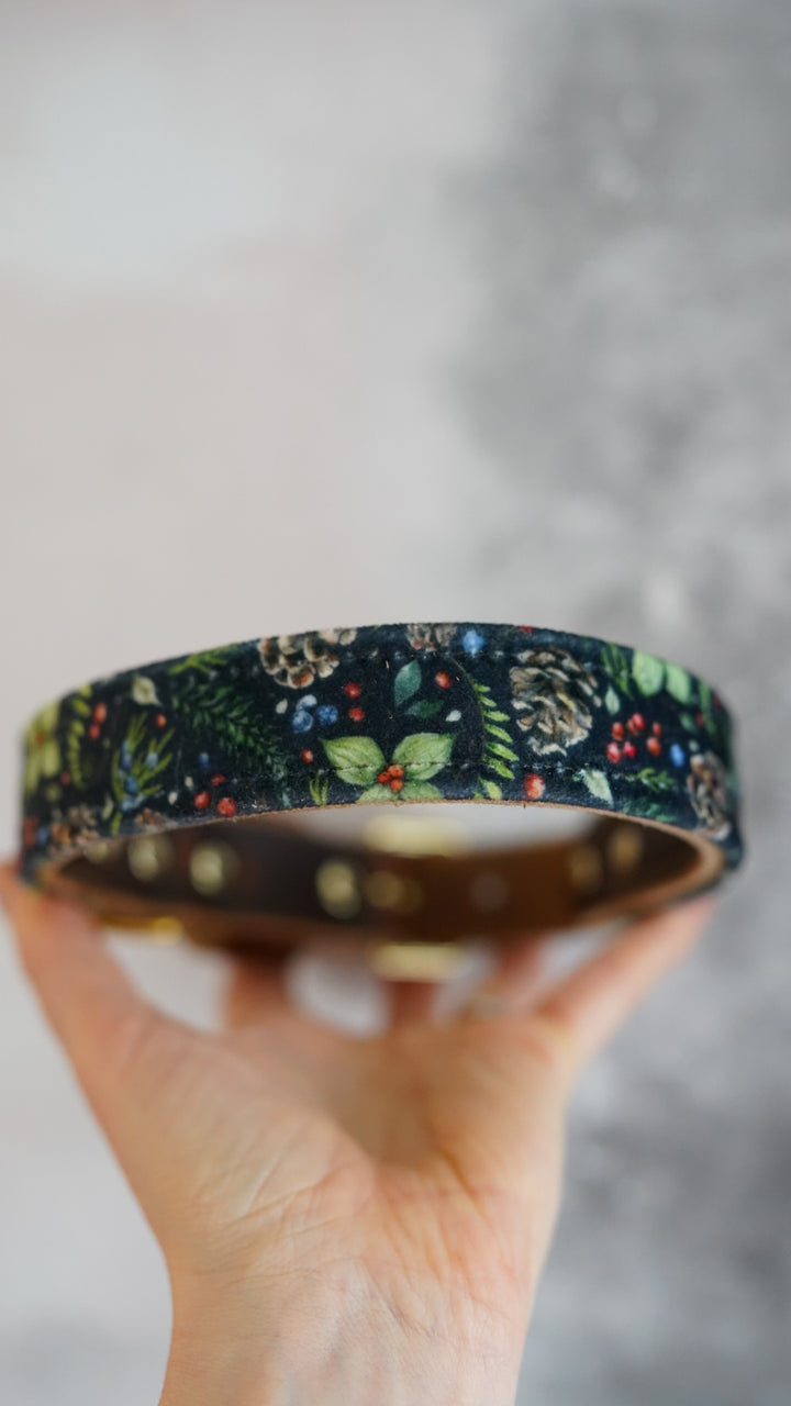 Forest Floor - Luxury Buckle Collar - Velvet