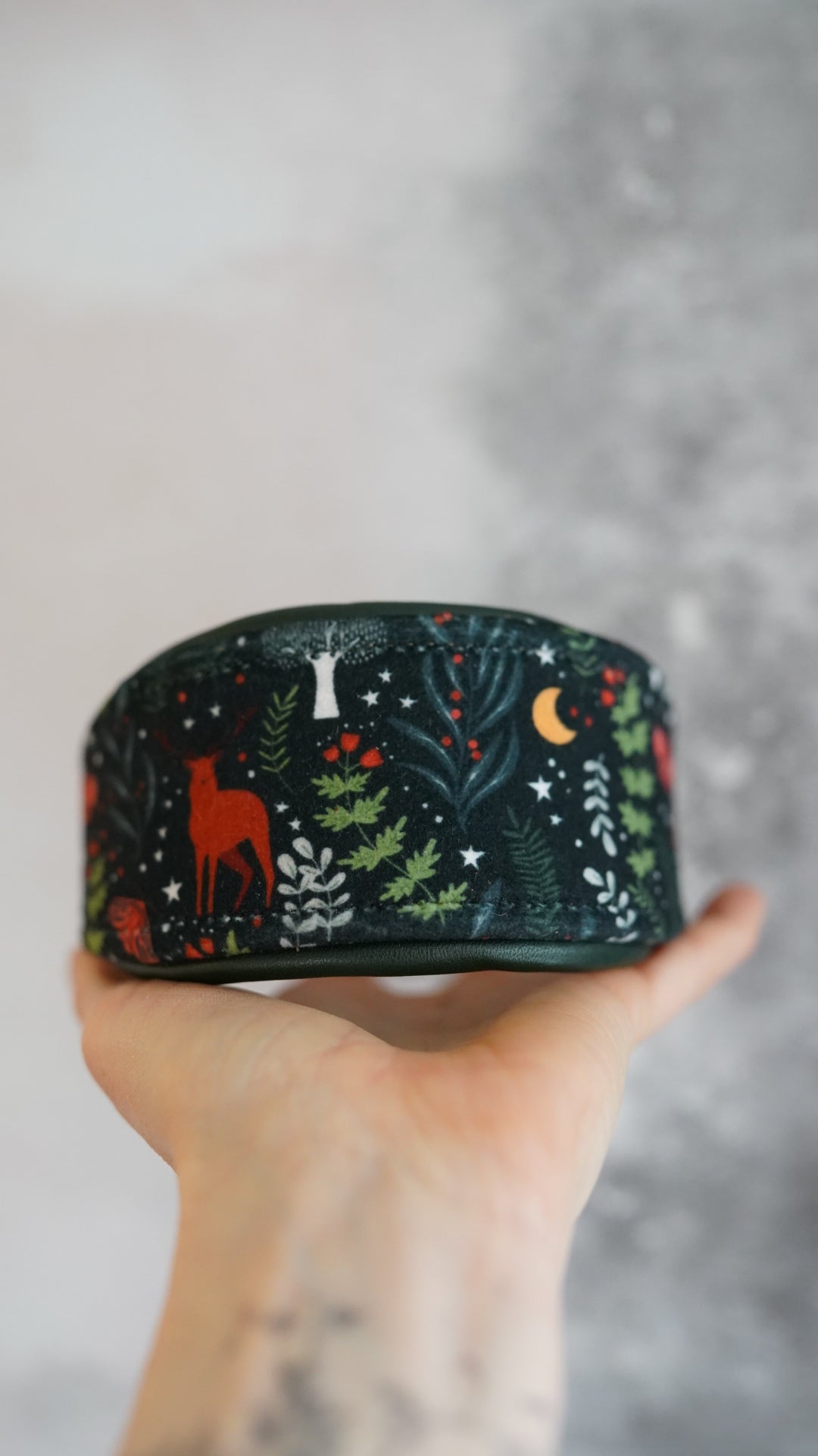 Midnight Forest - Tapered Luxe Collar - Velvet