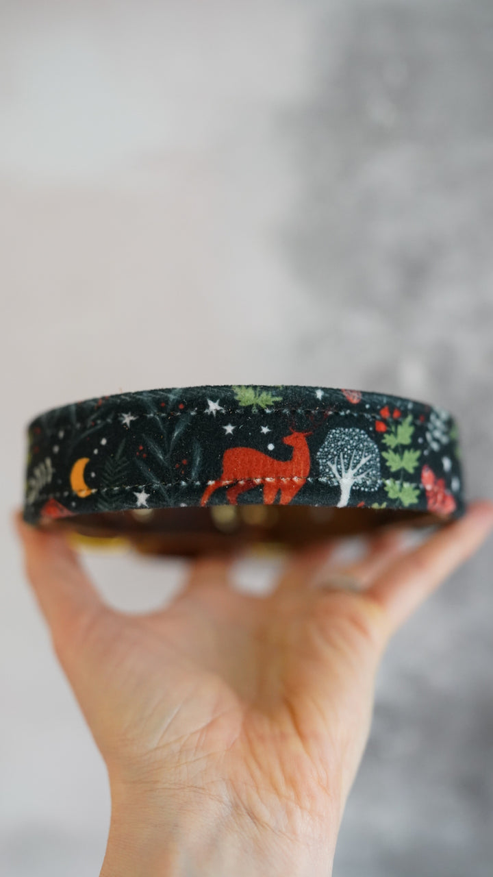 Midnight Forest - Luxury Buckle Collar - Velvet
