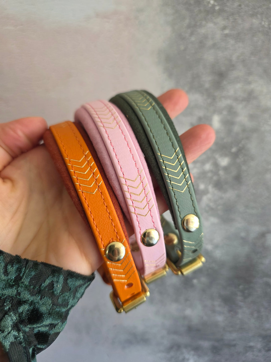 Straight Embossed Biothane Collars
