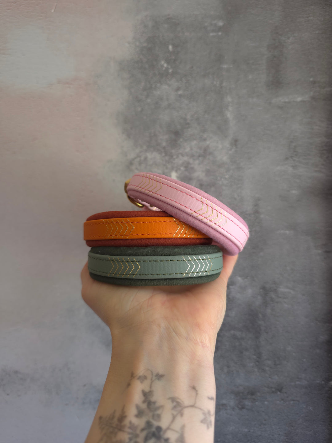 Straight Embossed Biothane Collars