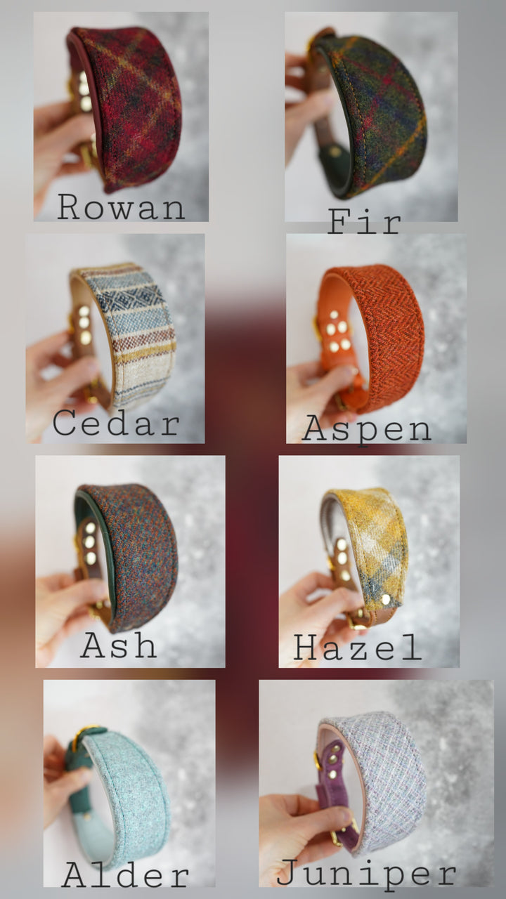Fairytale Tapered Tweed & Leather Collars
