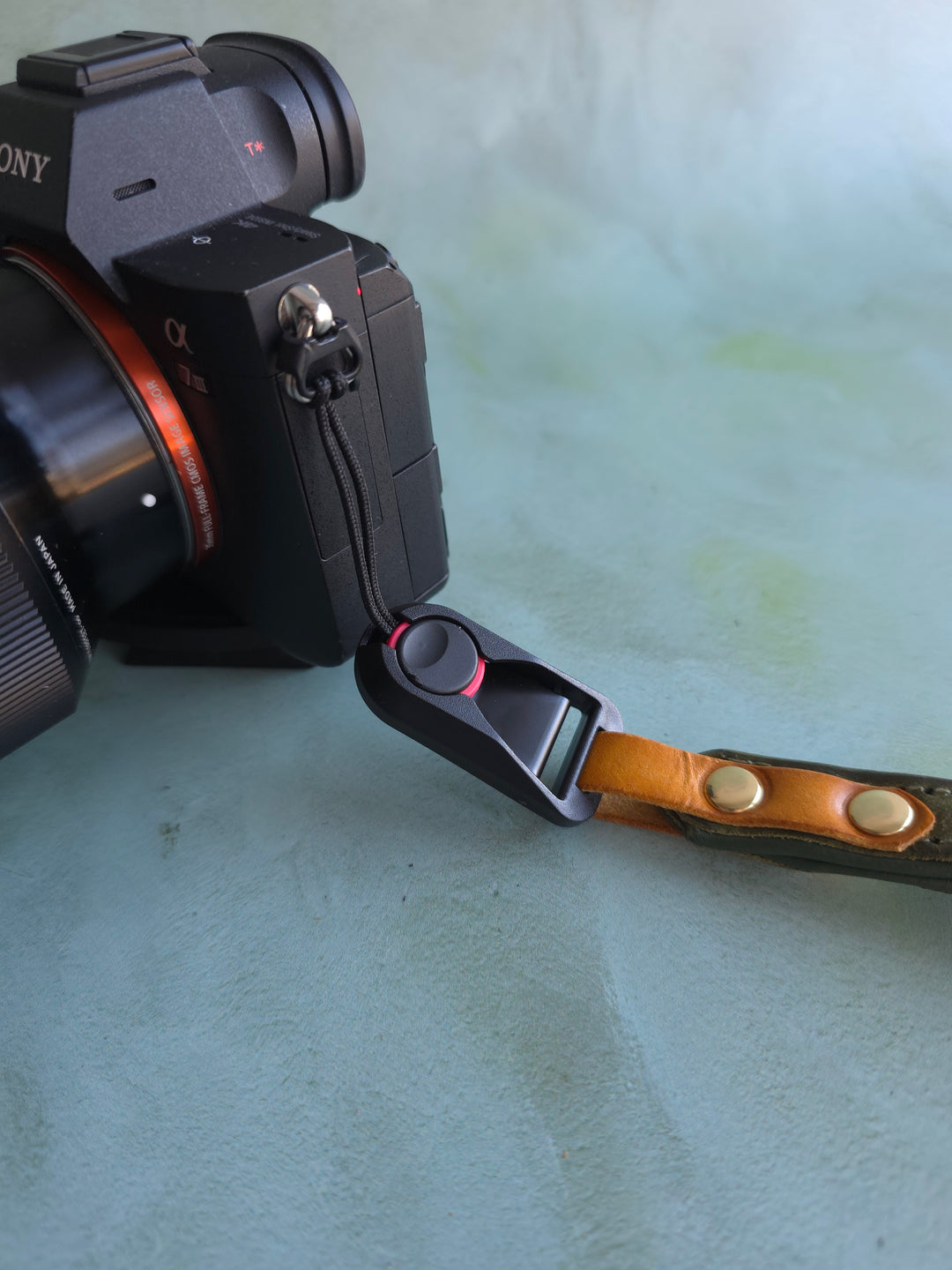 Colourblock Soft Leather Camera Straps - Embossing Options