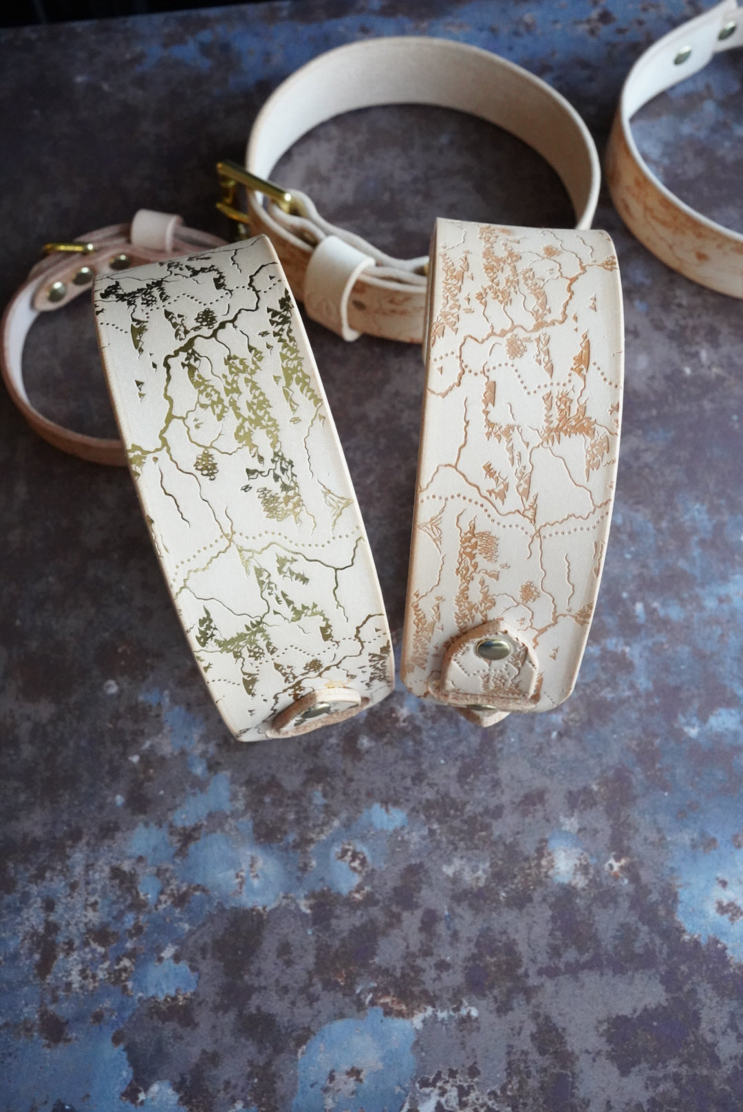 Embossed Leather Collars