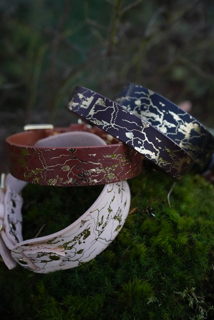 Embossed Leather Collars