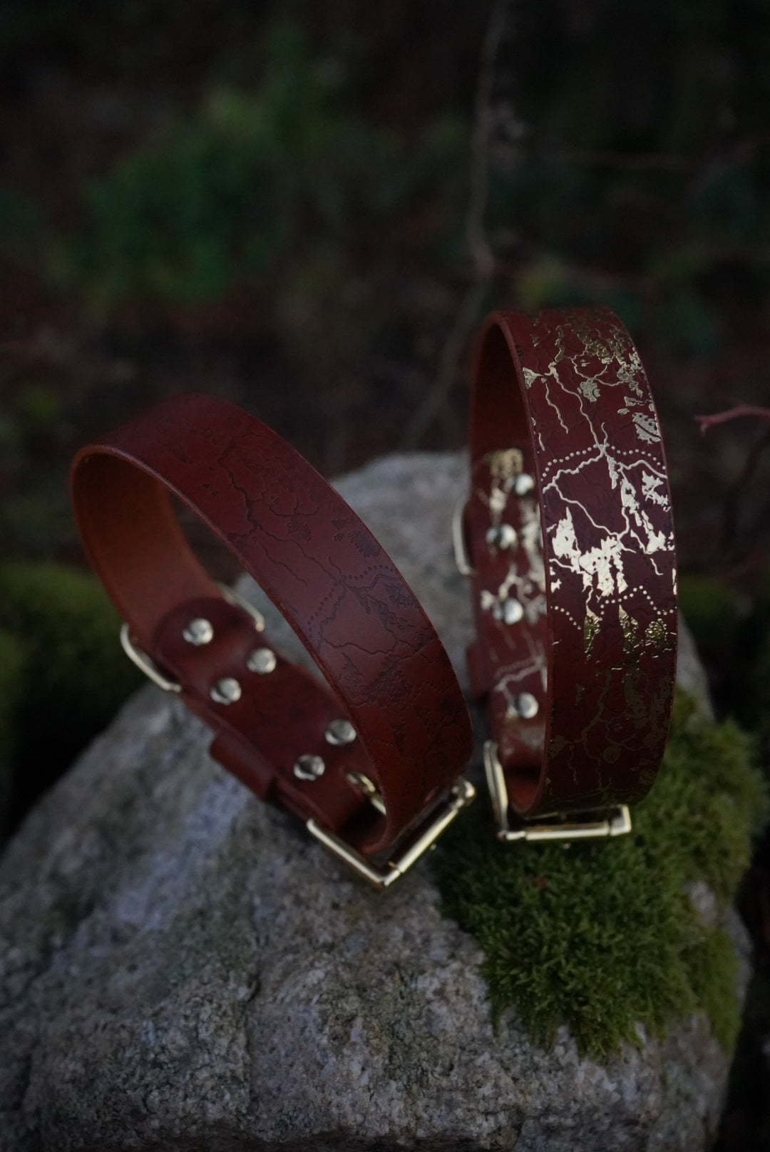 Embossed Leather Collars