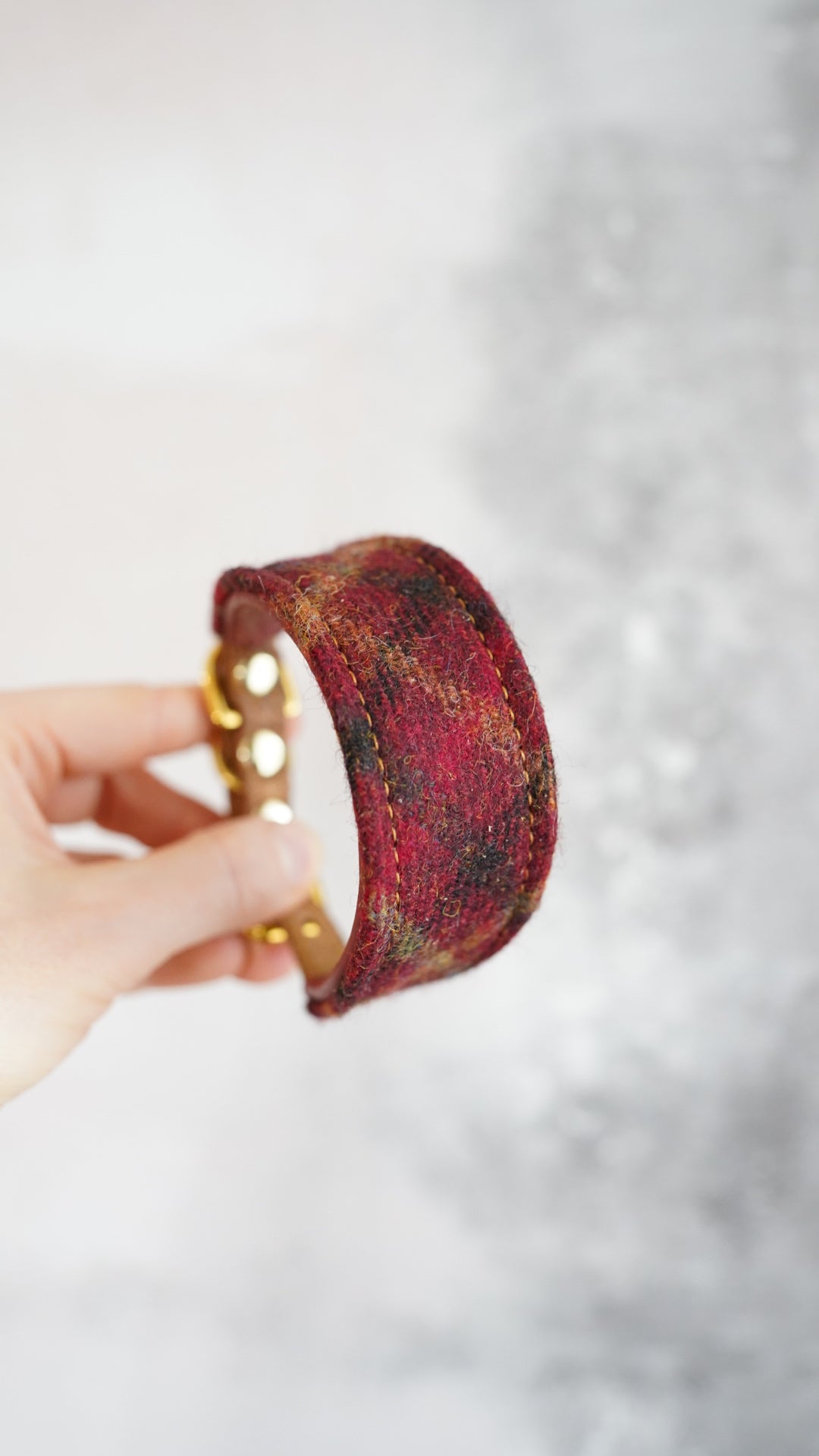 Fairytale Tapered Tweed & Leather Collars