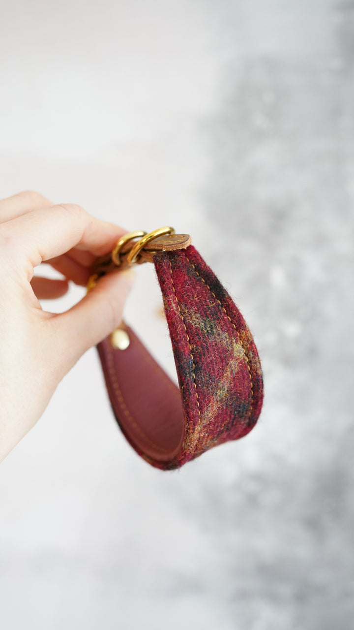 Fairytale Tapered Tweed & Leather Collars