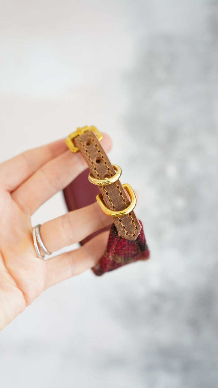 Fairytale Tapered Tweed & Leather Collars