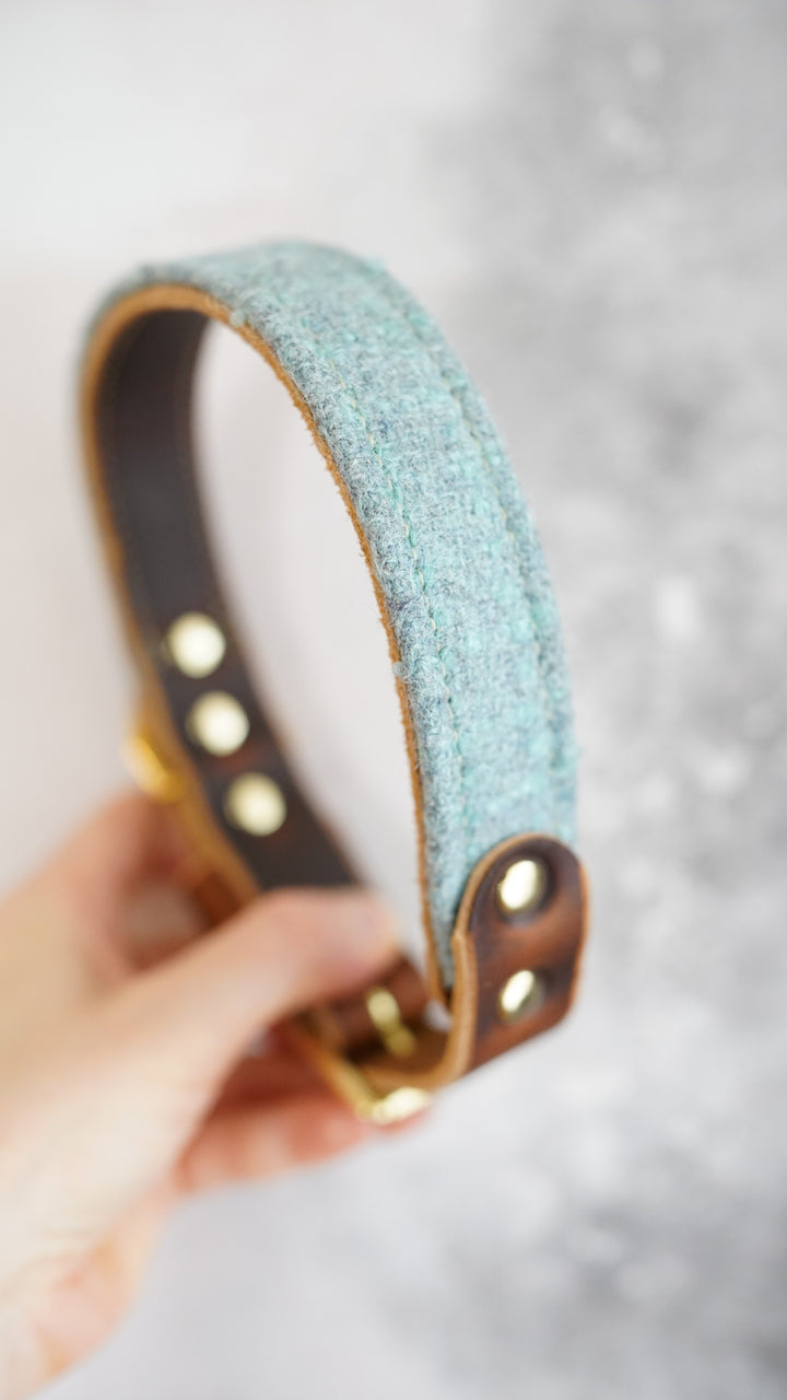 Alder - Luxury Buckle Collar - Pure Wool Tweed