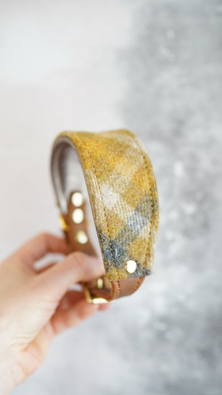 Hazel - Tapered Luxe Collar - Pure Wool Tweed