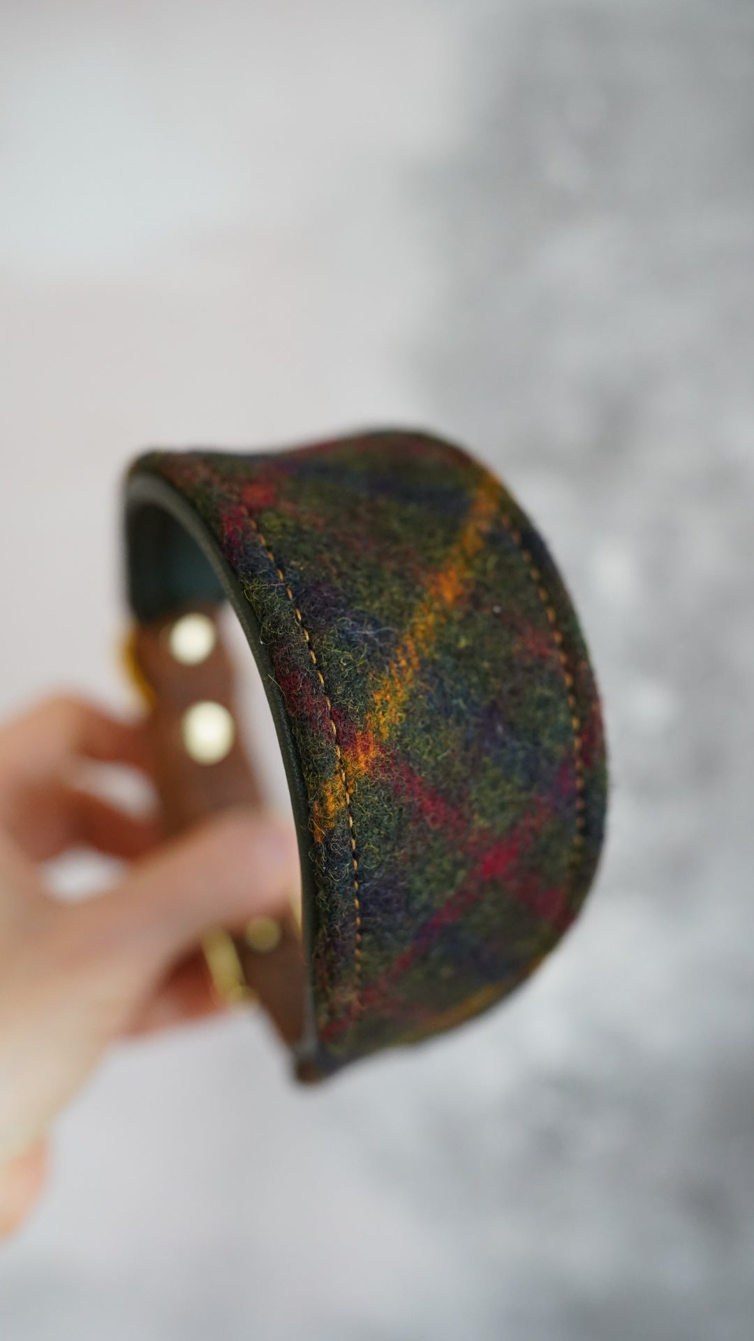 Fir - Tapered Luxe Collar - Pure Wool Tweed