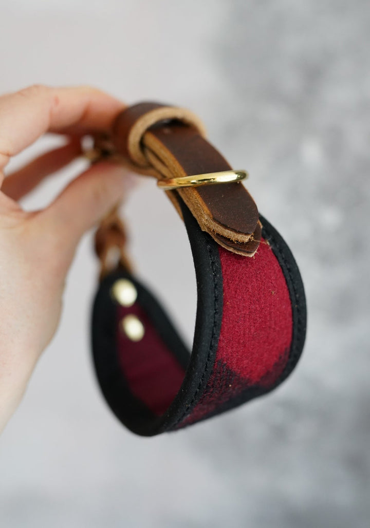Red Maple - Signature Collar - Pure Wool Tweed