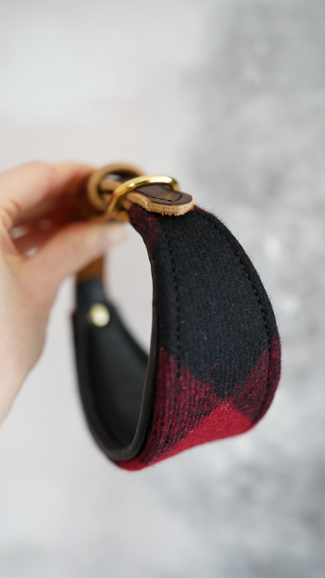 Red Maple - Tapered Luxe Collar - Pure Wool Tweed