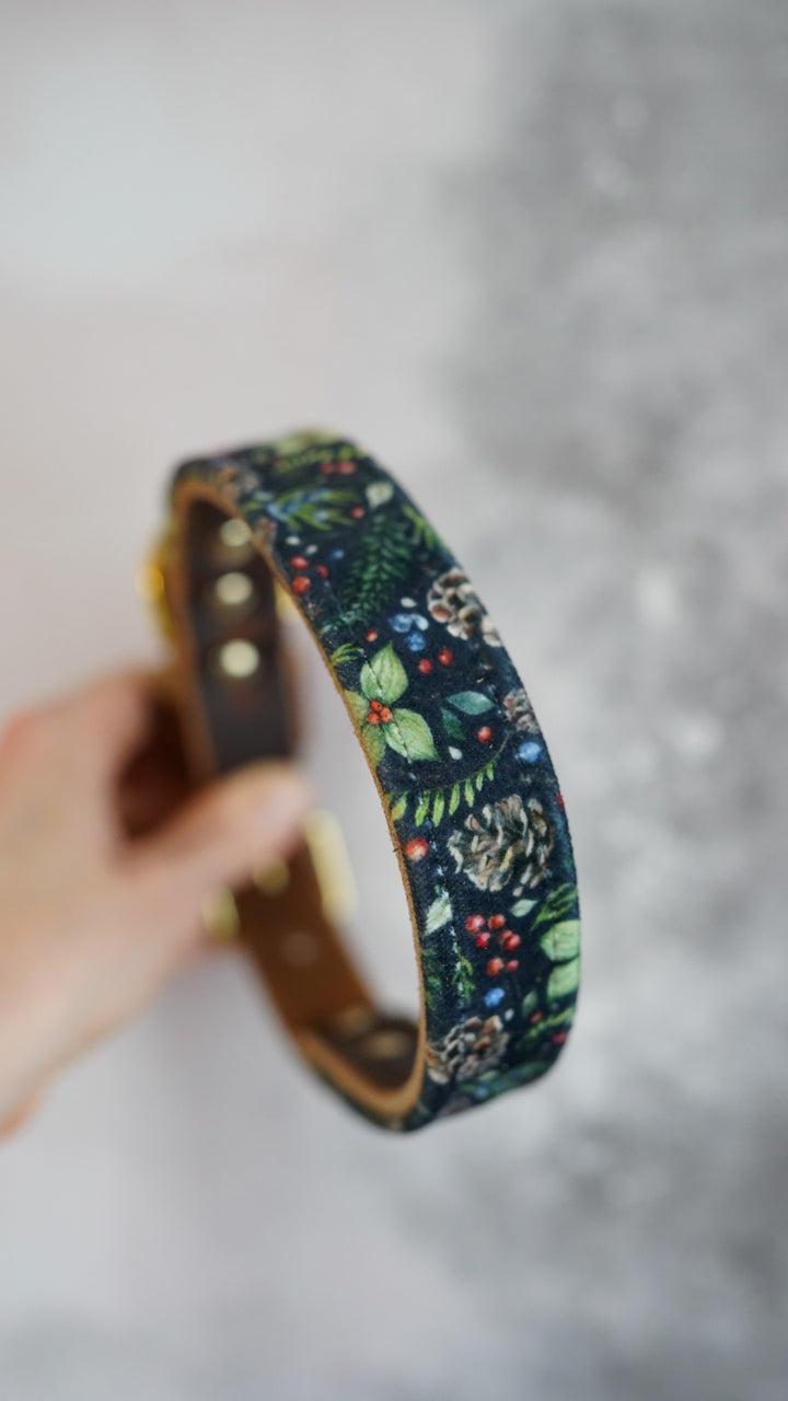 Forest Floor - Luxury Buckle Collar - Velvet