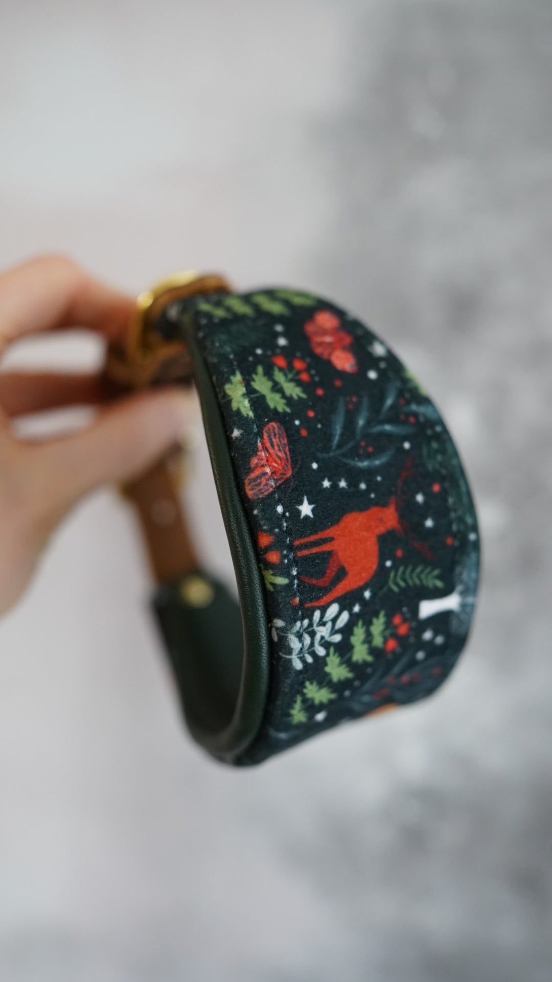 Midnight Forest - Tapered Luxe Collar - Velvet