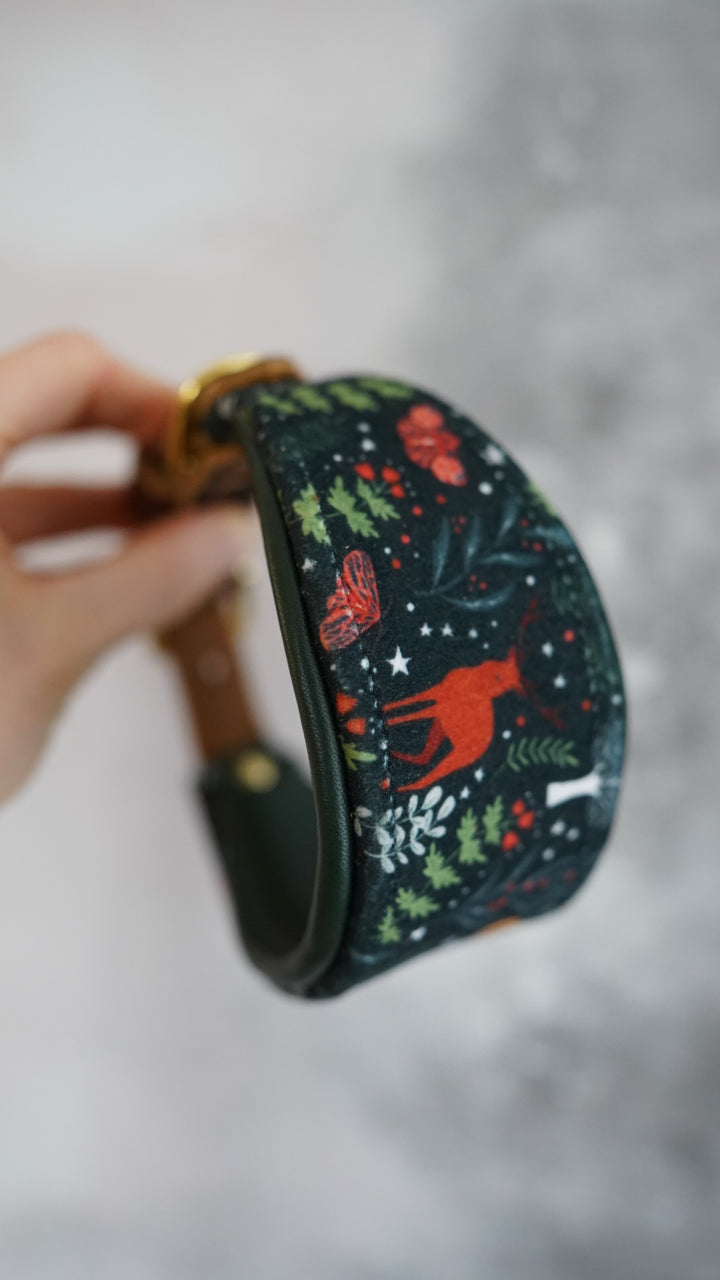 Midnight Forest - Tapered Luxe Collar - Velvet