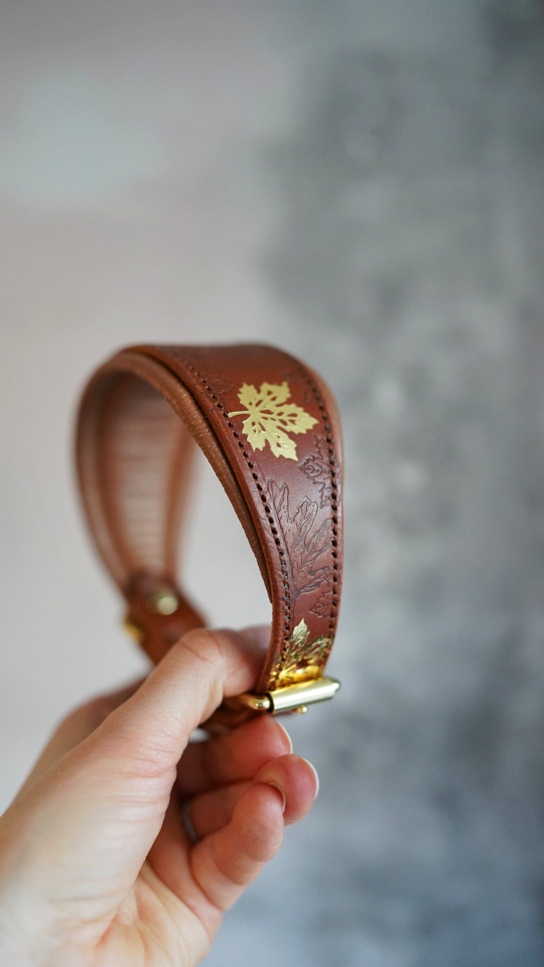 Embossed Tapered Leather Collars - all sizes, not just for hounds!