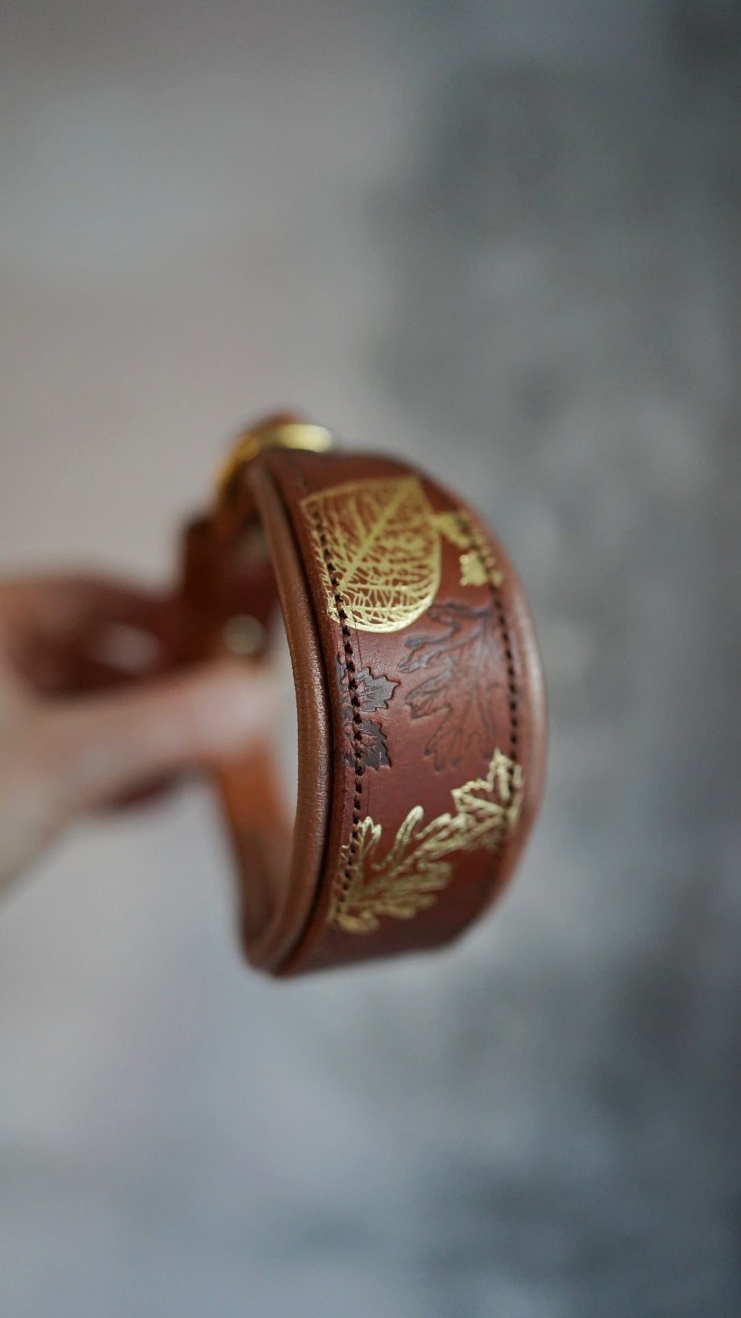 Embossed Tapered Leather Collars - all sizes, not just for hounds!