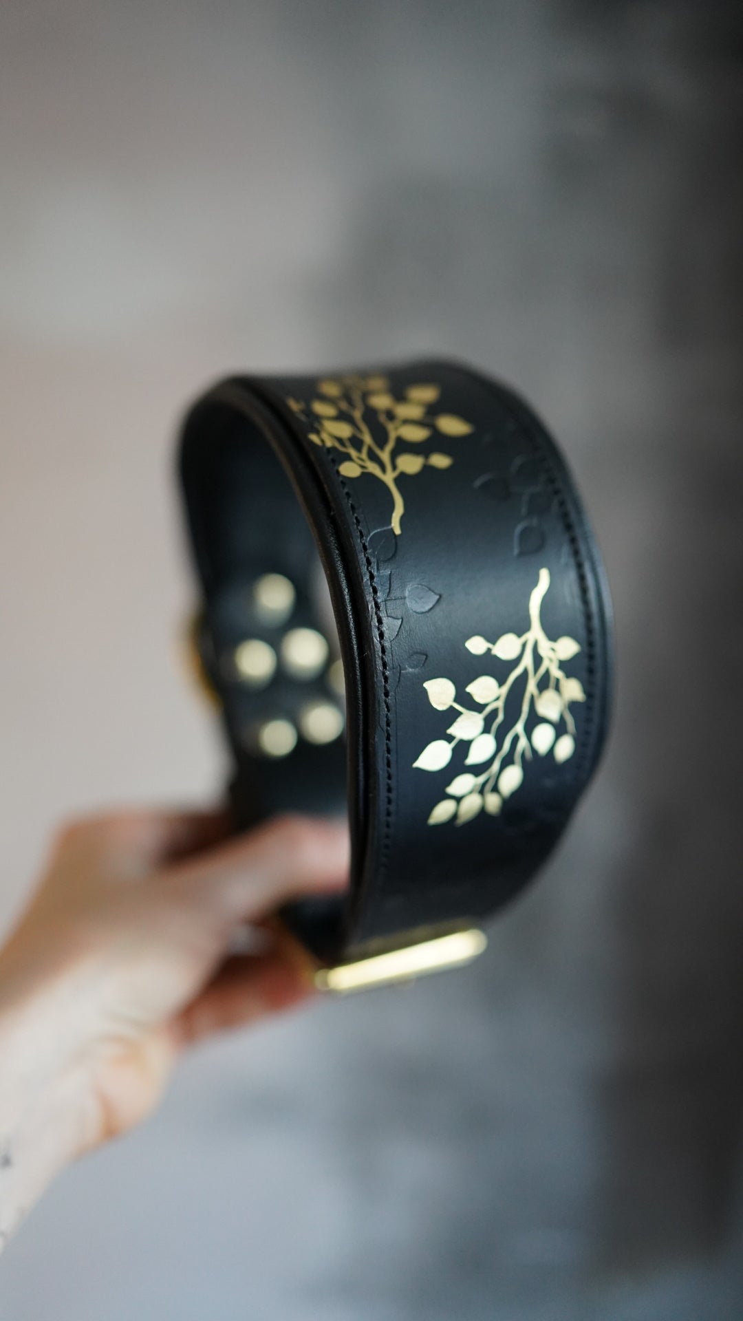 Embossed Tapered Leather Collars - all sizes, not just for hounds!