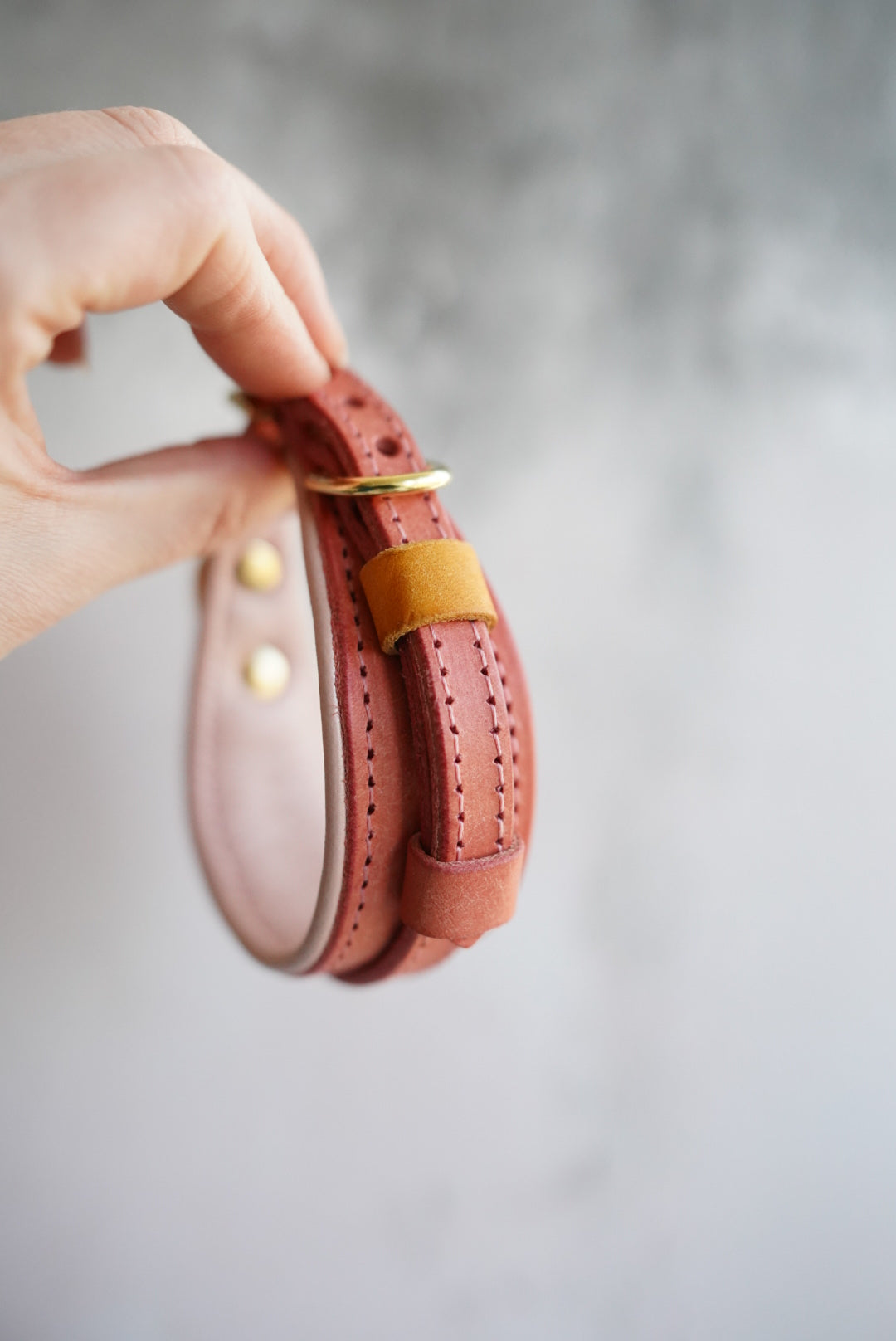 Colourblock Soft Leather Collars - Slim and Hound