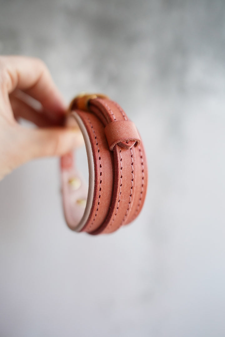 Colourblock Soft Leather Collars - Slim and Hound