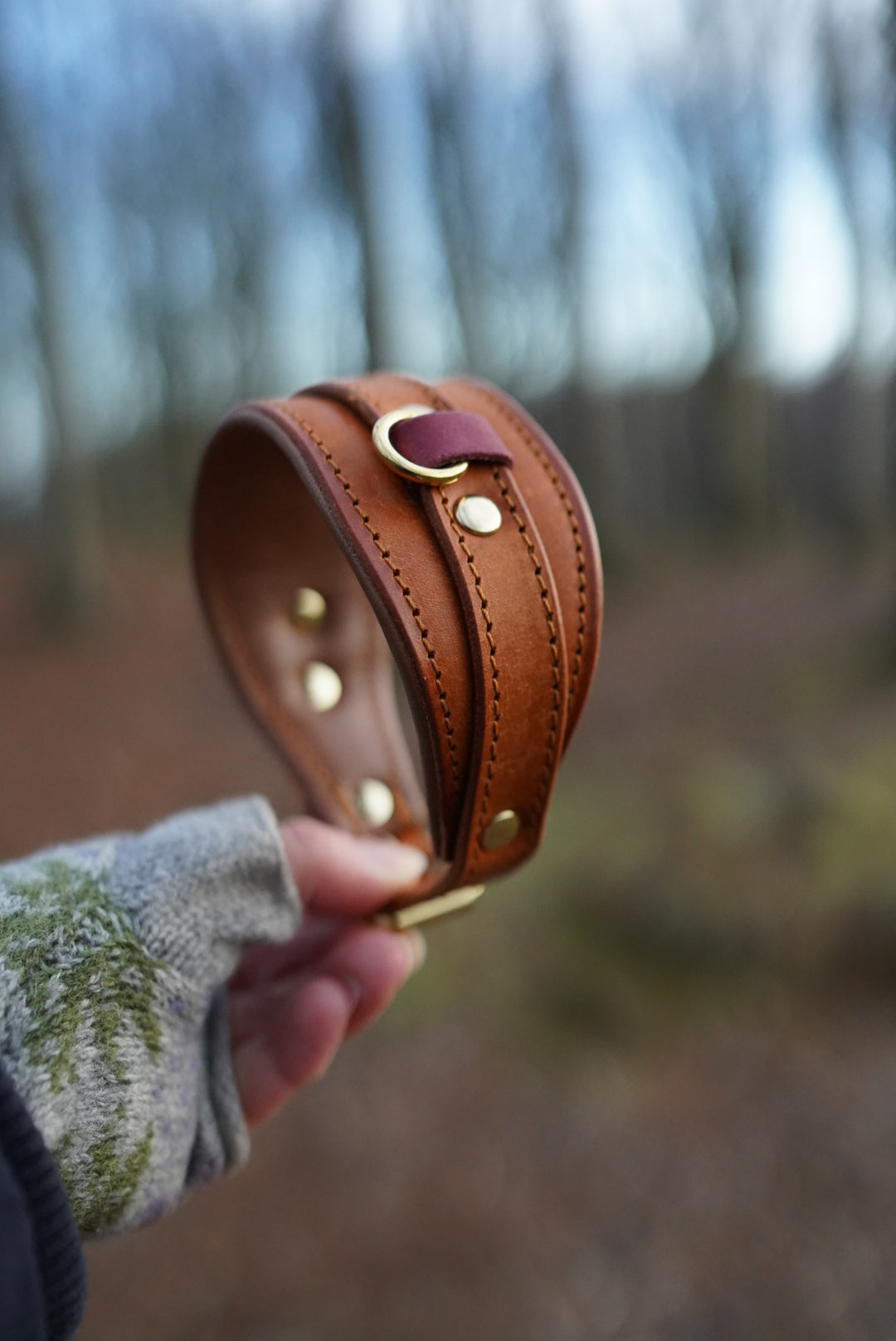 Colourblock Soft Leather Collars - Slim and Hound