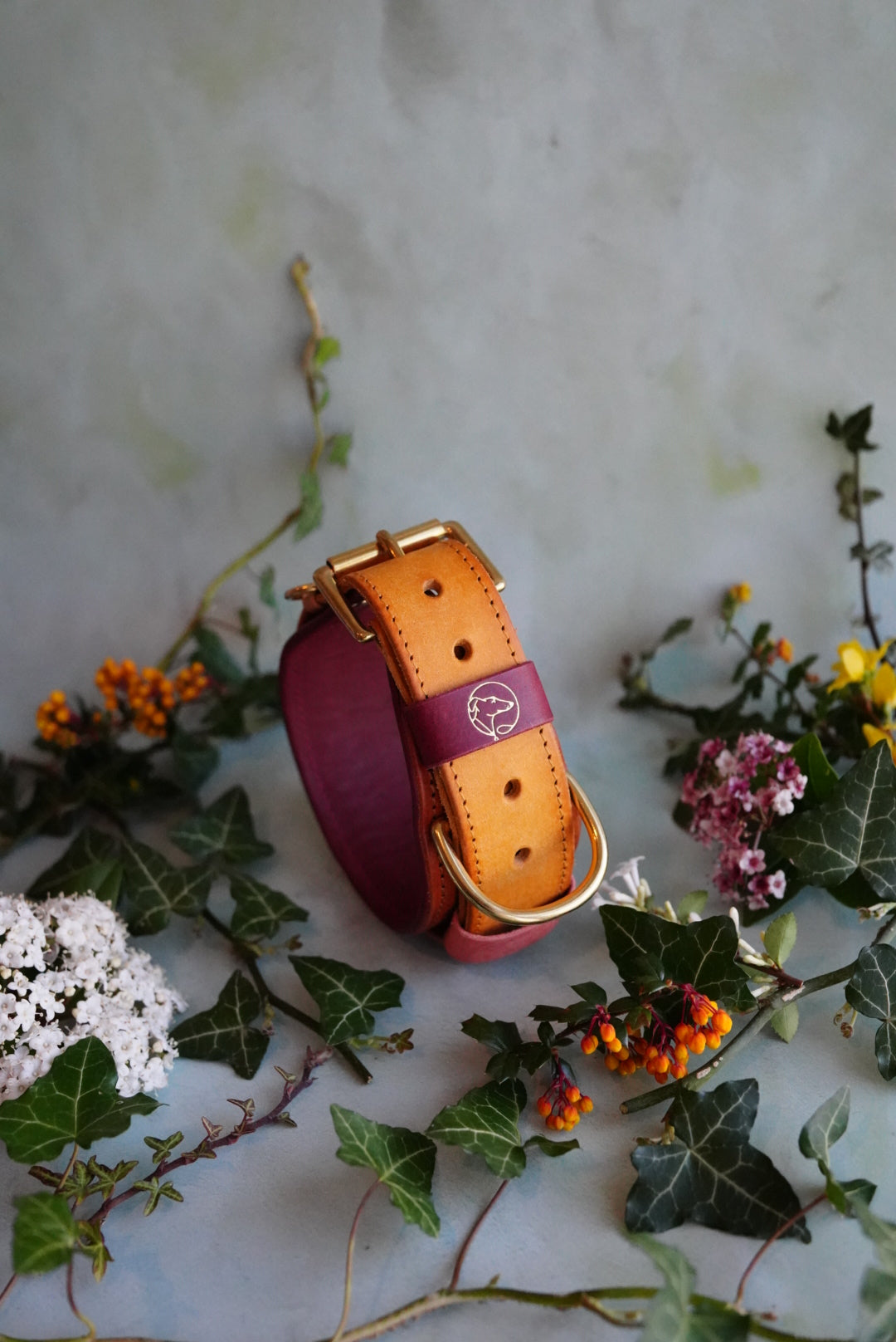Colourblock Soft Leather Collars - Slim and Hound
