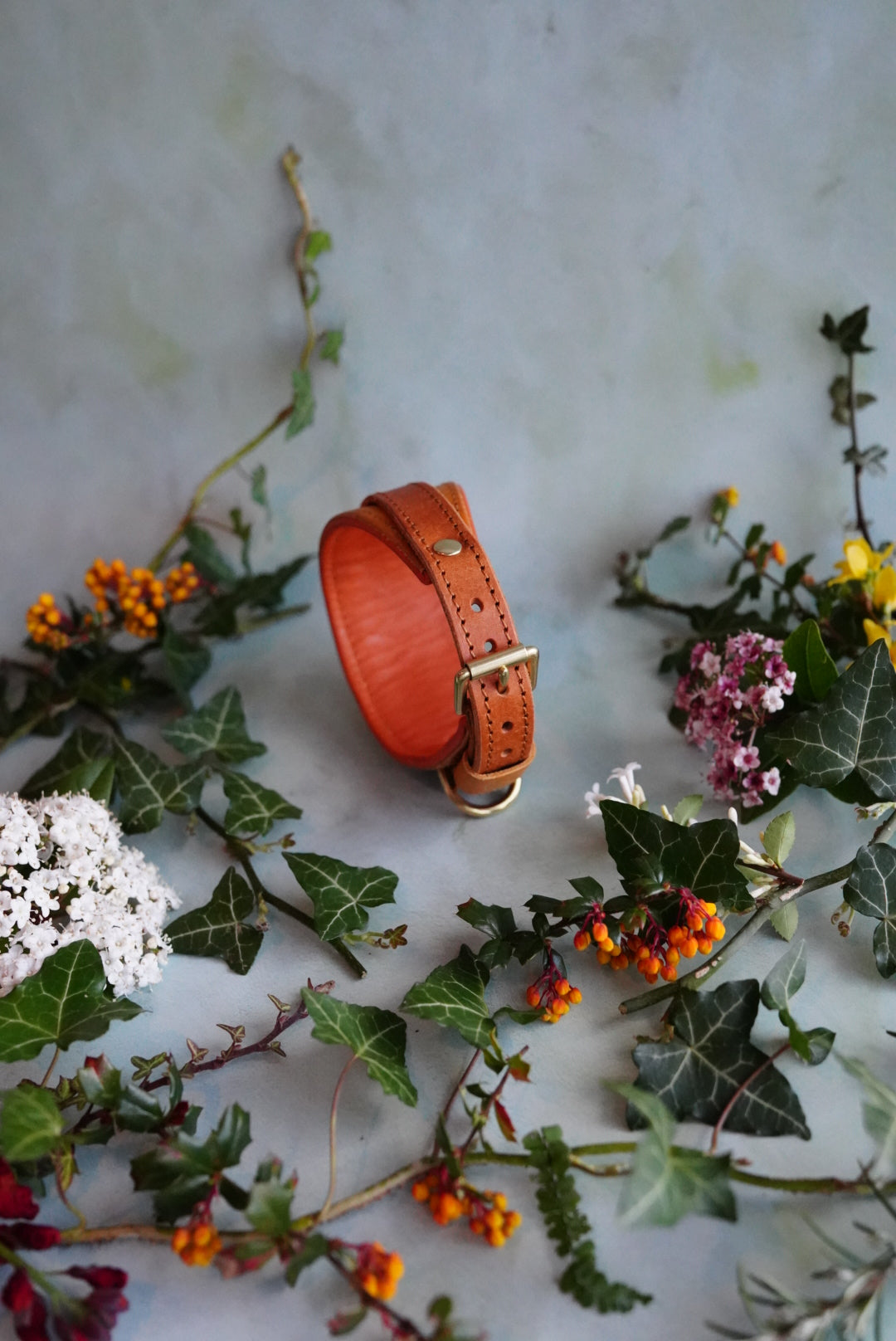 Colourblock Soft Leather Collars - Slim and Hound