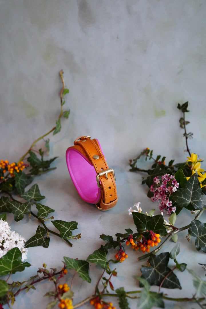 Colourblock Soft Leather Collars - Slim and Hound
