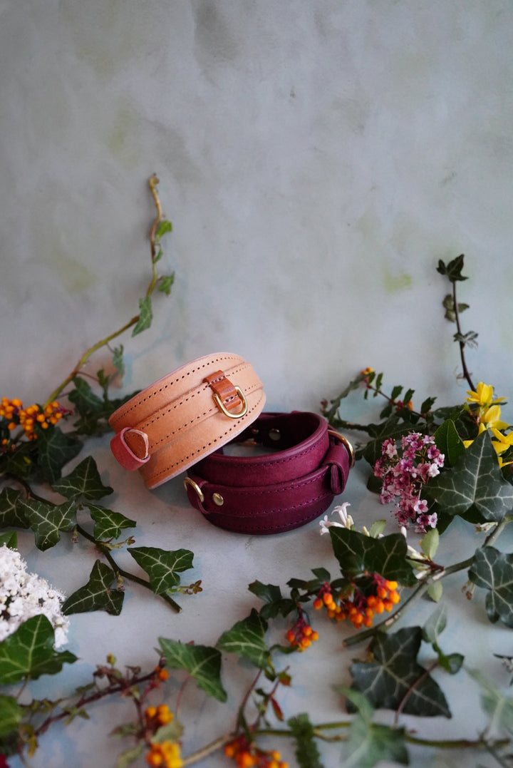 Colourblock Soft Leather Collars - Slim and Hound