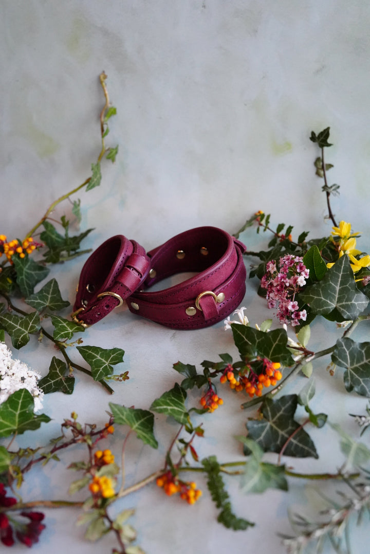 Colourblock Soft Leather Collars - Slim and Hound