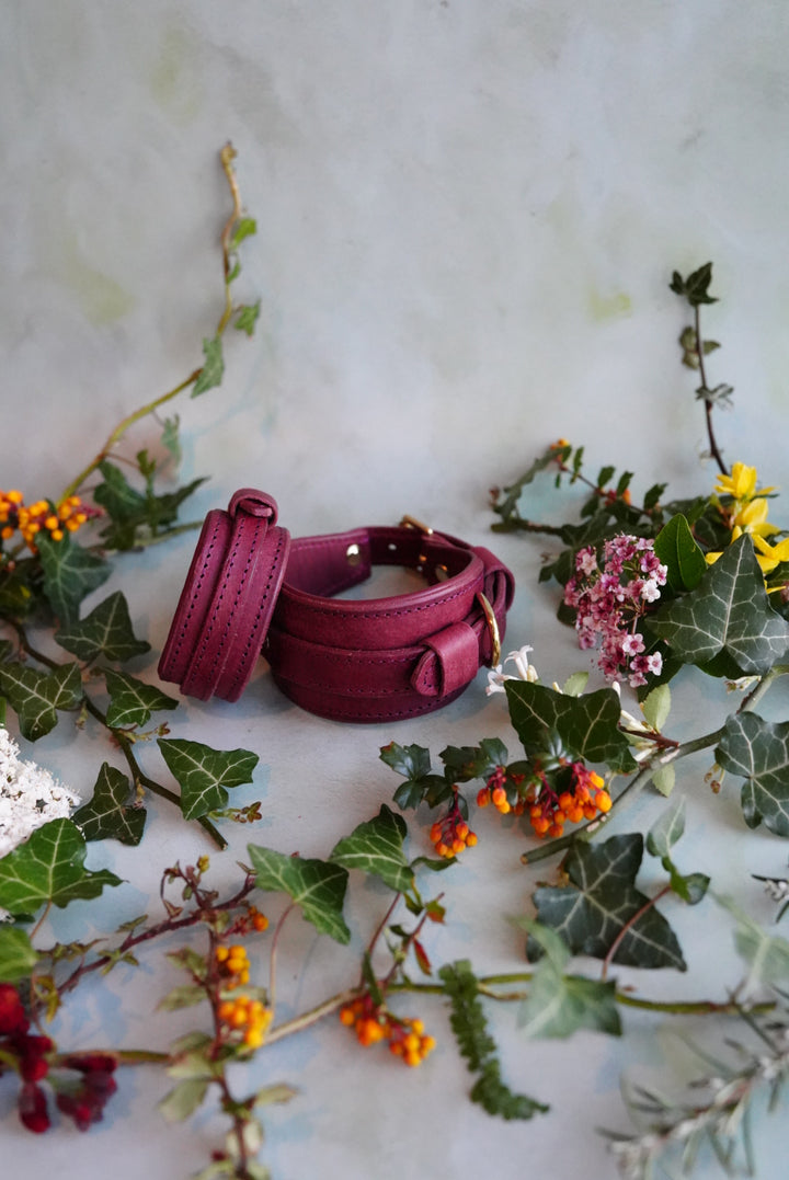 Colourblock Soft Leather Collars - Slim and Hound