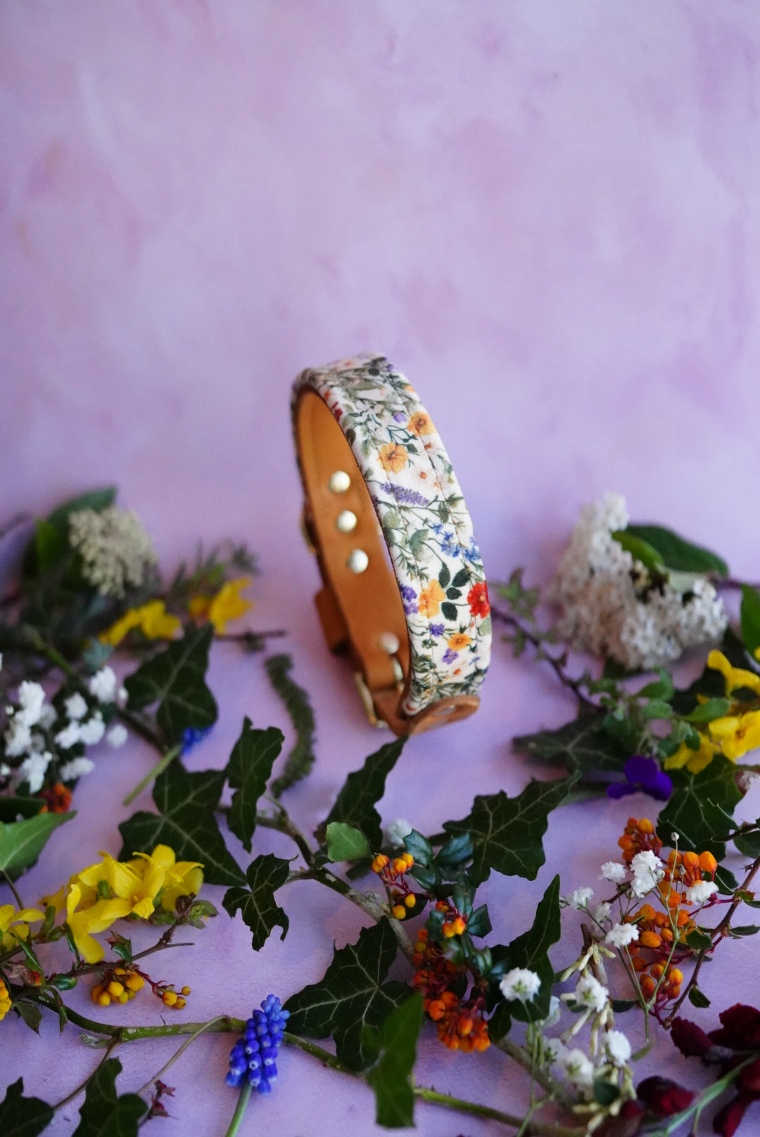Wildflowers - Luxury Buckle Collar - Velvet