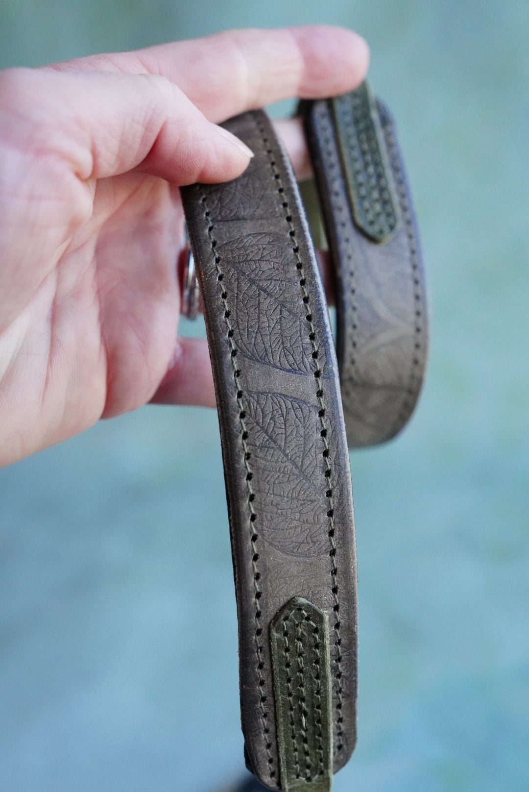 Colourblock Soft Leather Camera Straps - Embossing Options