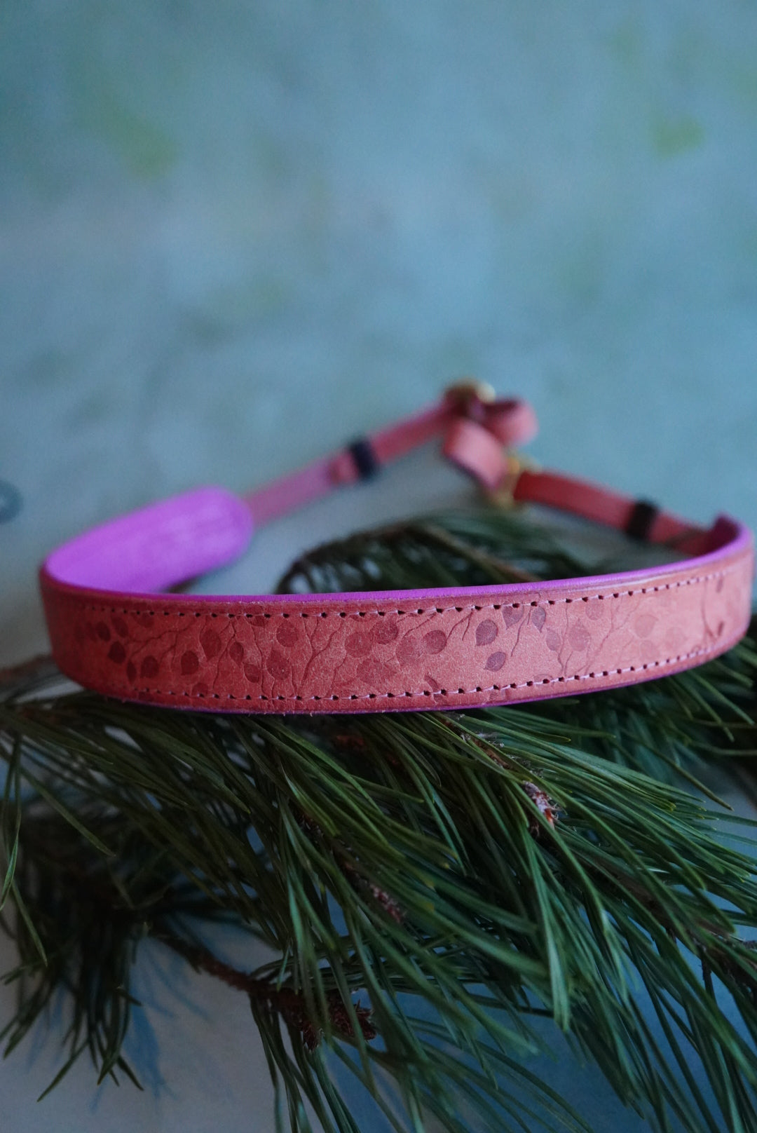 Colourblock Soft Leather Camera Straps - Embossing Options