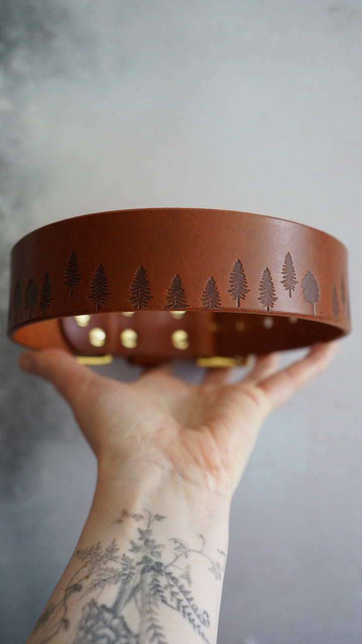 Embossed Leather Collars