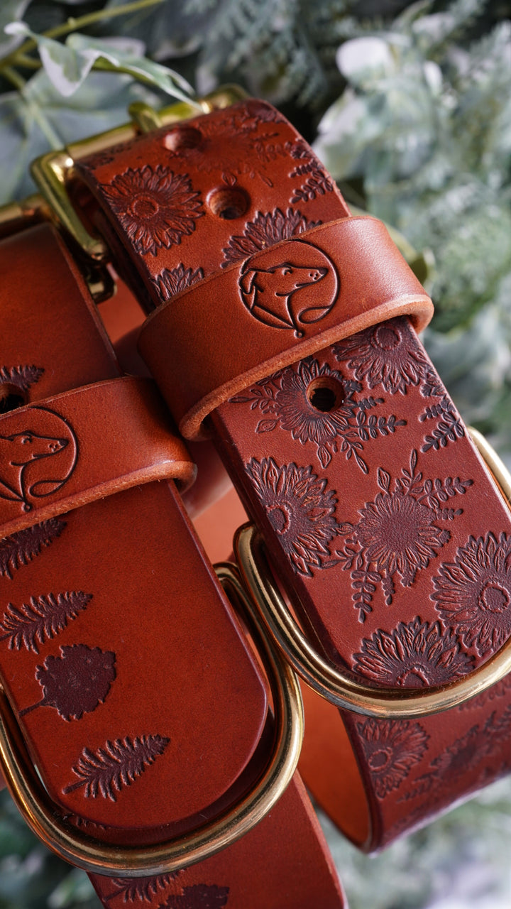 Embossed Leather Collars