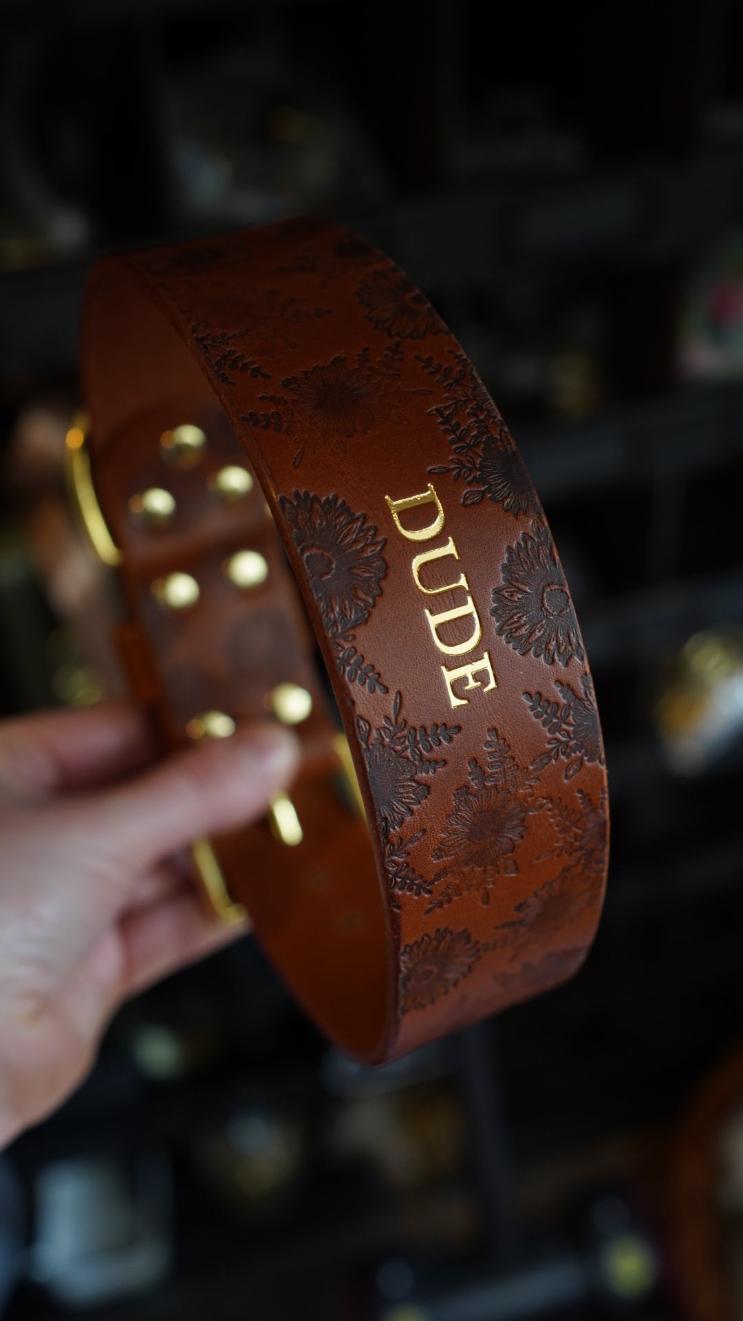 Embossed Leather Collars