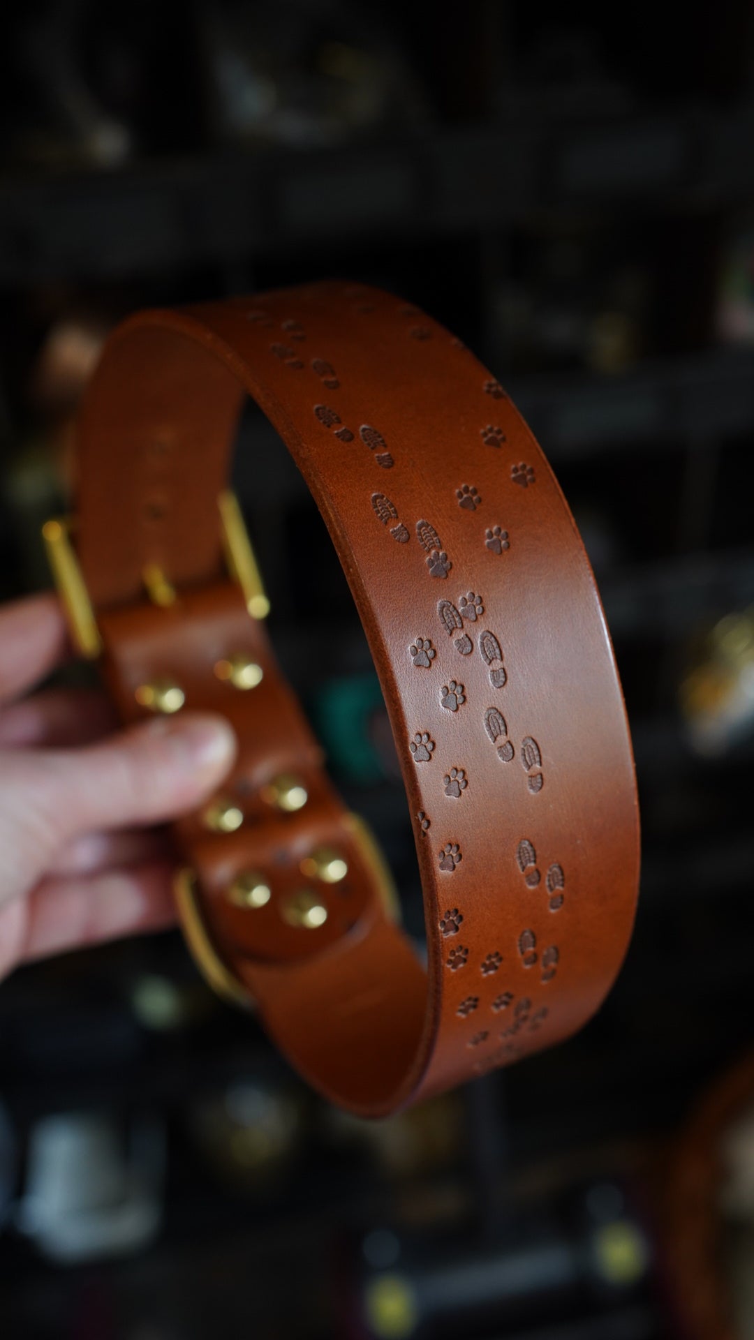Embossed Leather Collars
