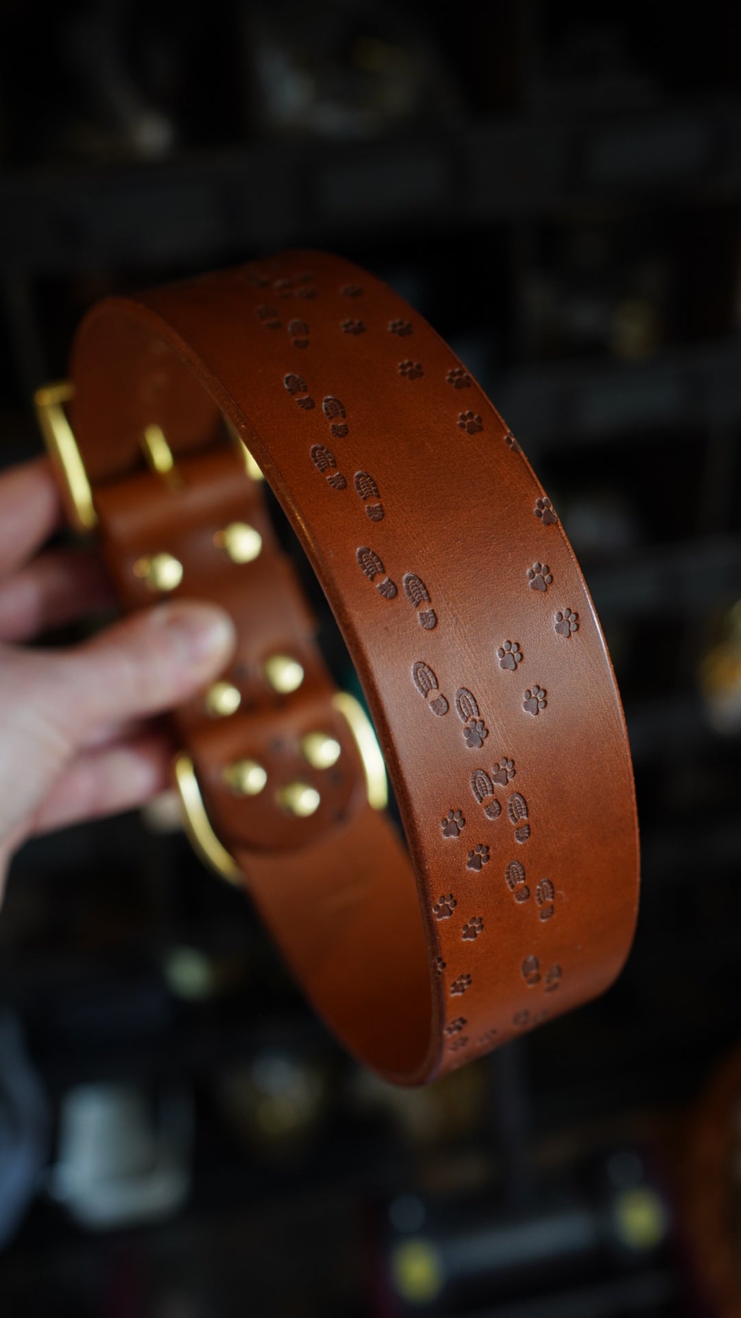 Embossed Leather Collars