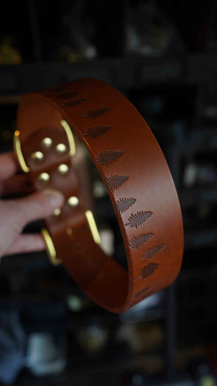Embossed Leather Collars