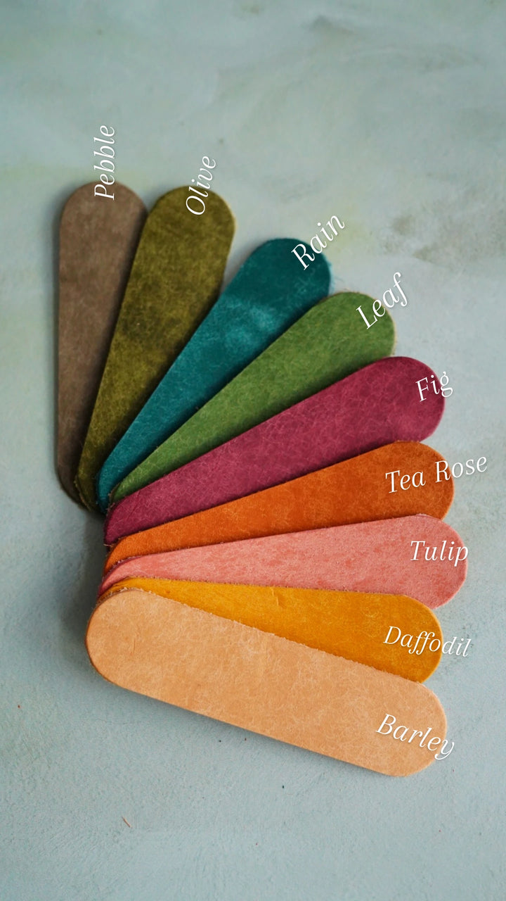 Soft Lightweight Tapered Leather Collars - All Sizes, Optional Embossing