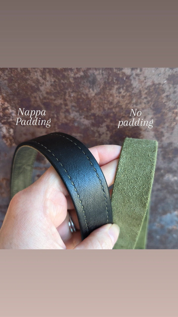 Colourblock Soft Leather Camera Straps - Embossing Options